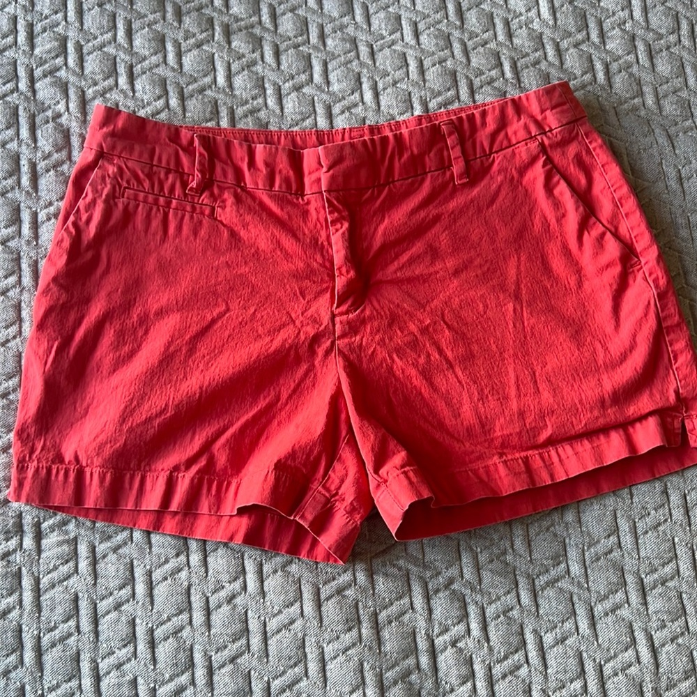 Patagonia Flat Front Shorts sz 10 Coral